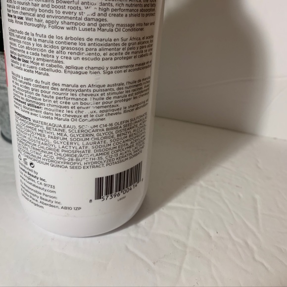 Luseta Marula Oil Moisturizing Shampoo Liter New - Picture 2 of 3